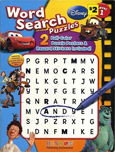 Disney Pixar Word Search Puzzles Level One