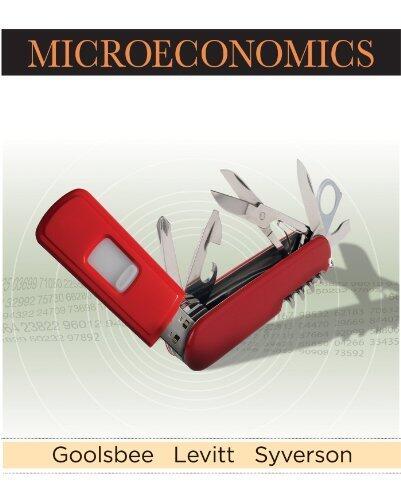 Microeconomics by Goolsbee, Austan Published by Worth Publishers 1st (first) edition (2012) Hardcover
