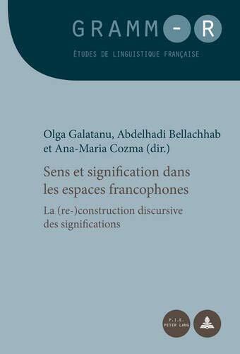 Sens et signification dans les espaces francophones: La construction discursive des significations