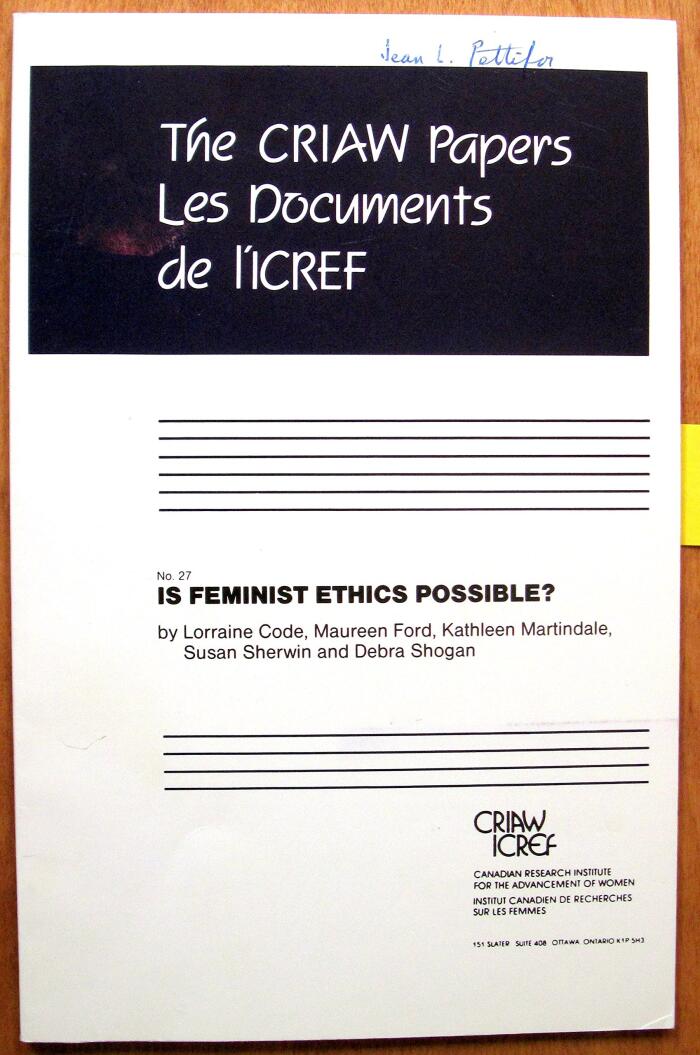 Is Feminist Ethics Possible?