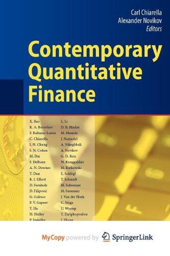 Contemporary Quantitative Finance: Essays in Honour of Eckhard Platen