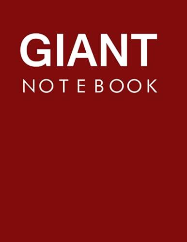 GIANT NOTEBOOK: 500 Pages College-Ruled Jumbo-Sized Composition notebook: Giant Notebook, Big Journal, Perfect for Essay Writing , Taking Notes and ... , black Cover , 8.5 x 11 in.with Page Numbers