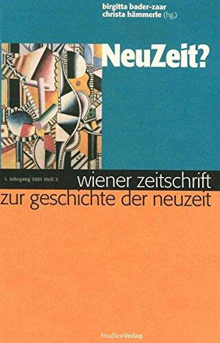 Wiener Zeitschrift zur Geschichte der Neuzeit (Jg. 2001/2): NeuZeit?