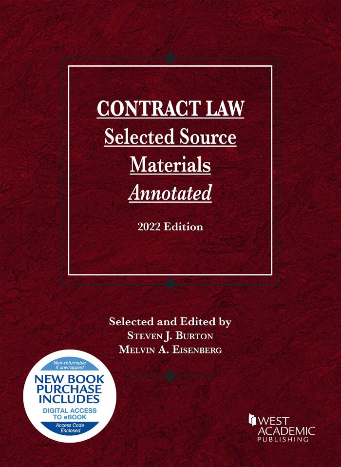 Contract Law, Selected Source Materials Annotated, 2022 Edition