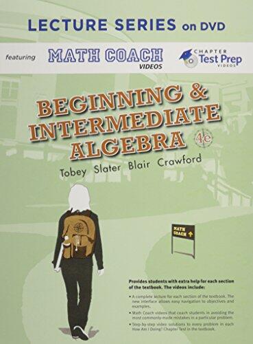 Beginning & Intermediate Algebra Lecture Series on Dvd With Math Coach and Chapter Test Prep Videos