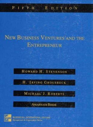 New Business Ventures and the Entrepreneur