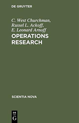 Operations Research: Eine Einf�hrung in Die Unternehmensforschung