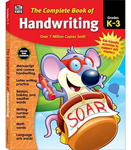 Carson Dellosa Complete Book of Handwriting Workbook for Kids (Grades K-3): Manuscript and Cursive Handwriting