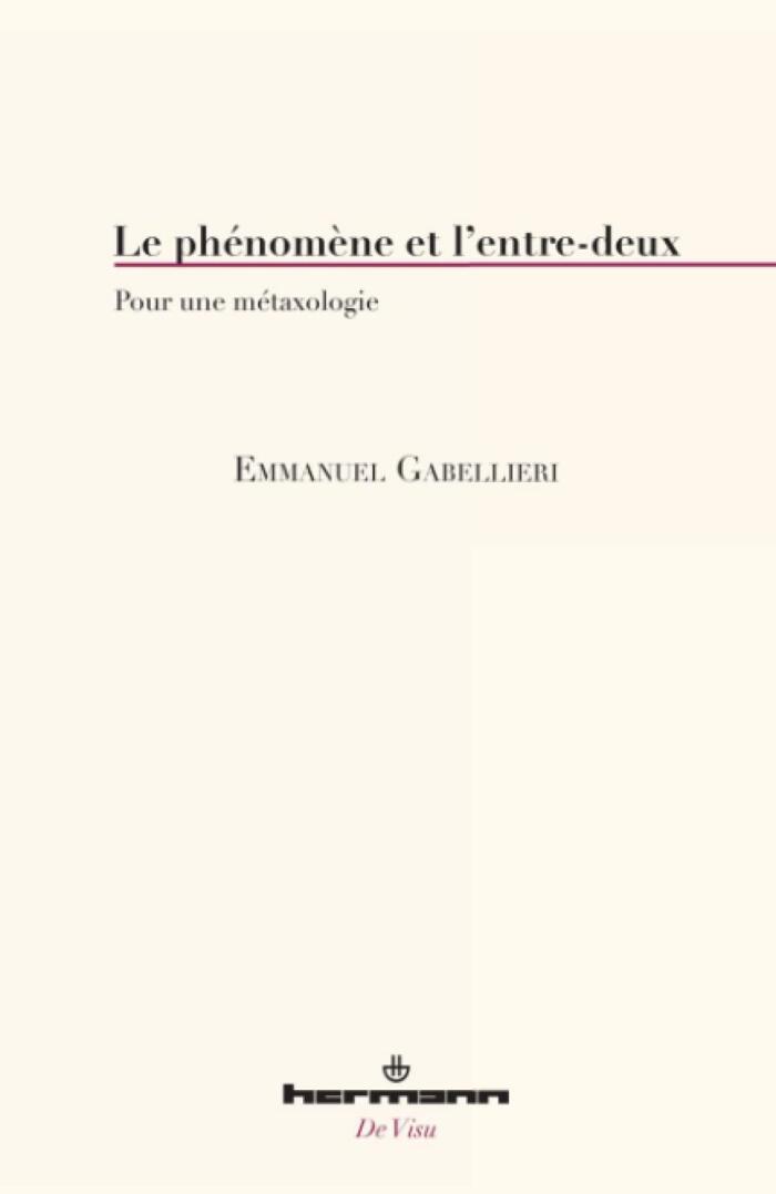 Le phénomène et l'entre-deux: Pour une métaxologie (HR.DE VISU)