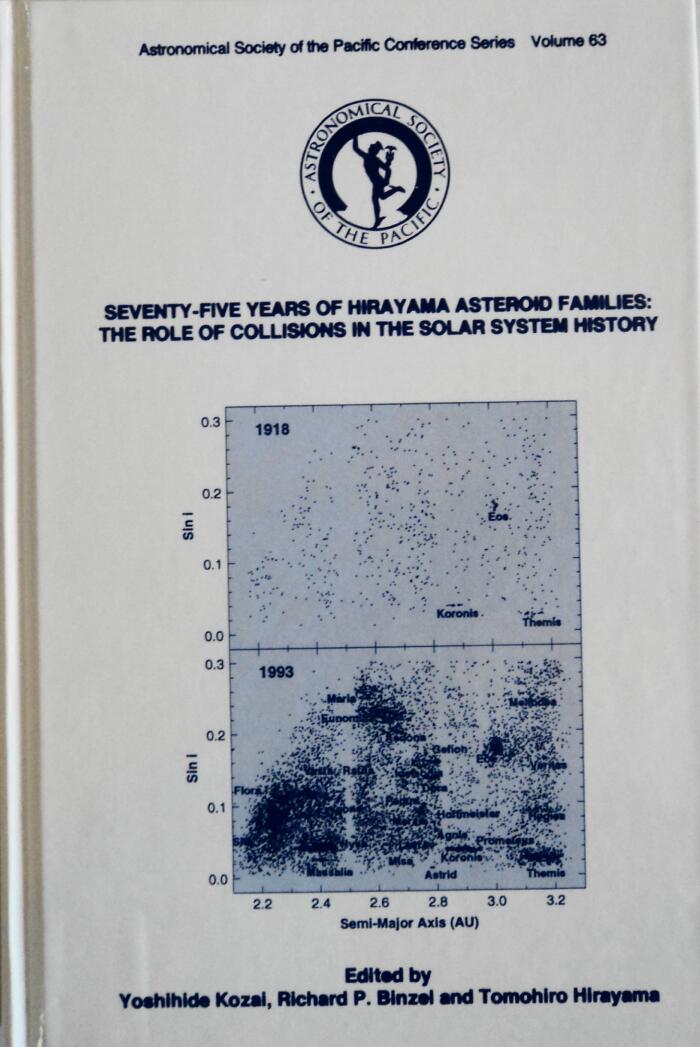 Seventy-five years of Hirayama asteroid families: The role of collisions in the solar system history, 29 November-3 December, 1993, Tokyo