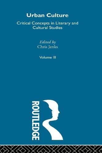 Urban Cult:Crit Conc Lit V3