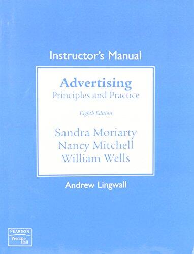 Instructor's Manual for Advertising Principles and Practice, 8th ed.