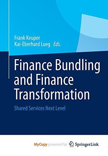 Finance Bundling and Finance Transformation: Shared Services Next Level