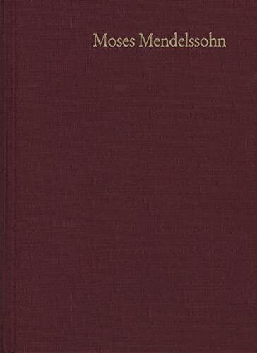 Moses Mendelssohn, Kleinere Schriften I (Moses Mendelssohn: Gesammelte Schriften. Jubilaumsausgabe)