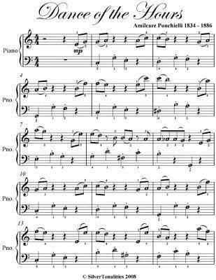 Dance of the Hours Easy Piano Sheet Music