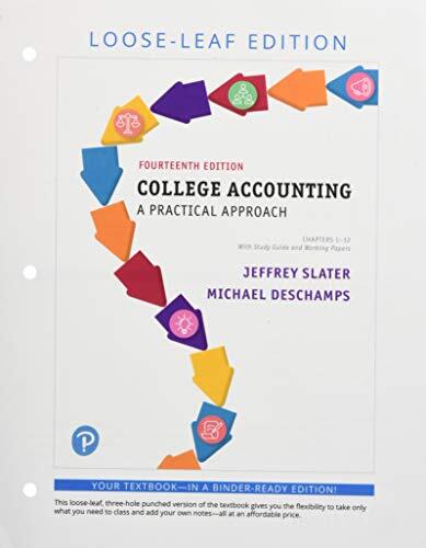 College Accounting: A Practical Approach, Chapters 1-12 with Study Guide and Working Papers