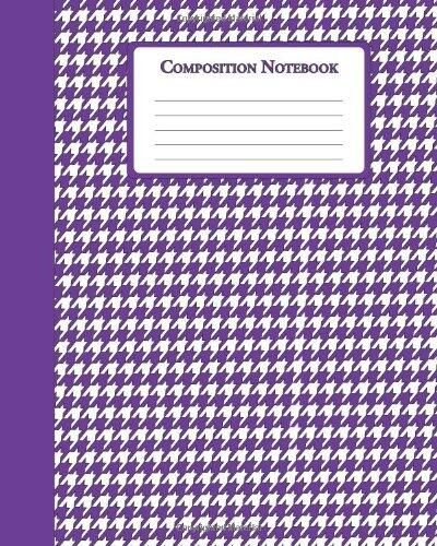 Composition Notebook: Lined - Purple Houndstooth