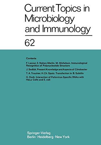 Current Topics in Microbiology and Immunology: Volume 62