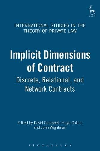 Implicit Dimensions of Contract: Discrete, Relational, and Network Contracts. International Studies in the Theory of Private Law.