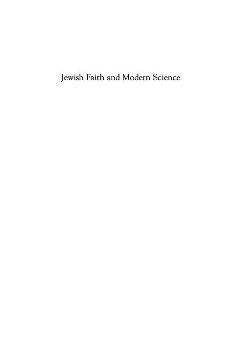 Jewish Faith and Modern Science: On the Death and Rebirth of Jewish Philosophy