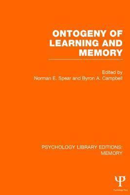 Ontogeny of Learning and Memory, Vol. 24
