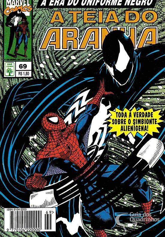 A Teia do Aranha n° 69:A Era do Uniforme Negro: Toda a Verdade Sobre o Simbionte Alienígena!