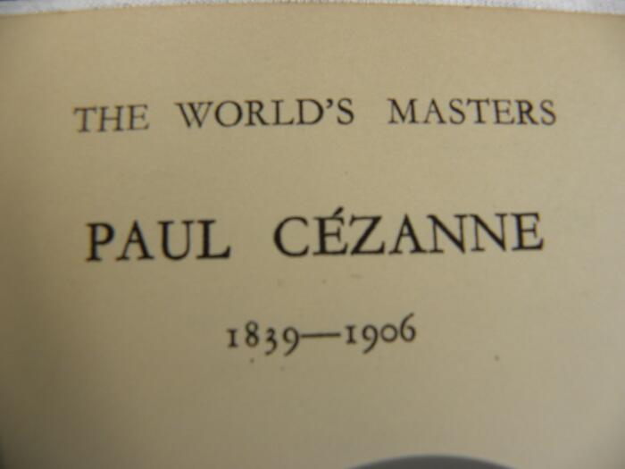 The World's Masters Cézanne