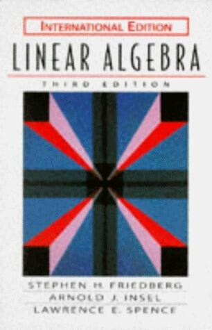 Linear Algebra, 3rd edition, International Edition