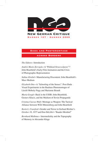 Dada and Photomontage across Borders (Volume 36)