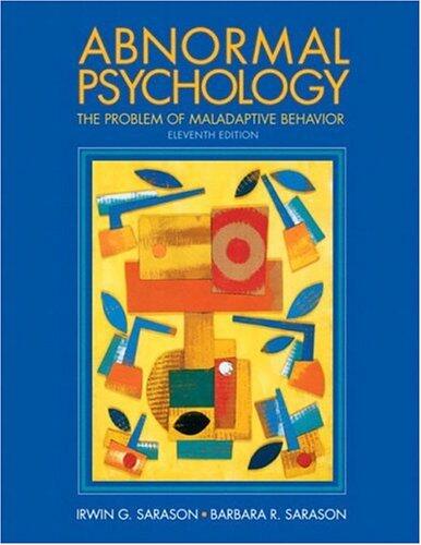 Abnormal Psychology: The Problem of Maladaptive Behavior