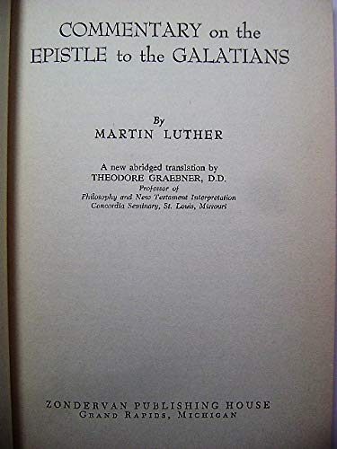 Commentary on the Epistle to the Galatians