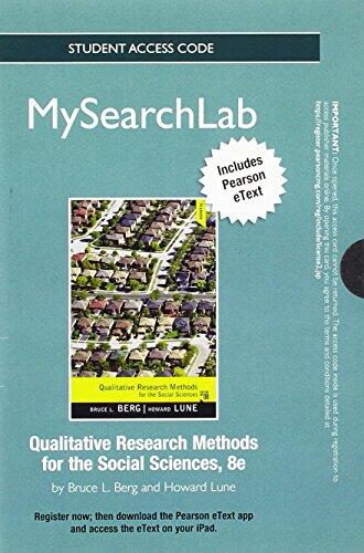 MySearchLab With Pearson eText (Standalone Access Card) for Qualitative Research Methods for the Social Sciences