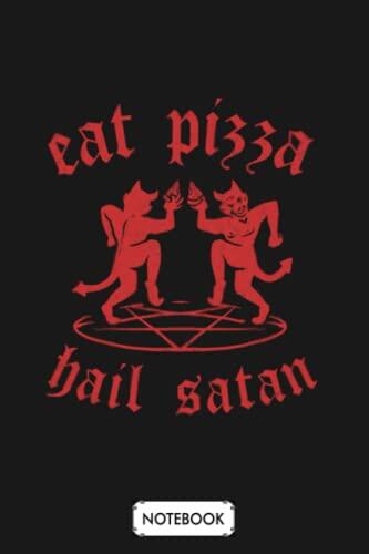 Satanic Pizza B22016 Notebook: Journal, Matte Finish Cover, 6x9 120 Pages, Lined College Ruled Paper, Planner, Diary