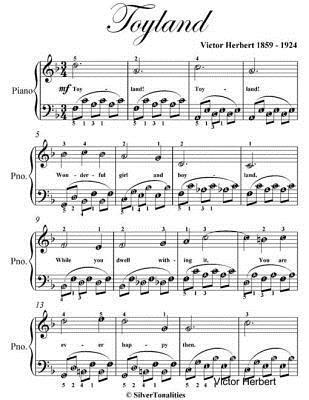 Toyland Easy Piano Sheet Music with Alberti Style Bass