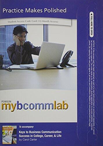Keys to Business Communication: Student Access Code Card + My B Commlab Student Access