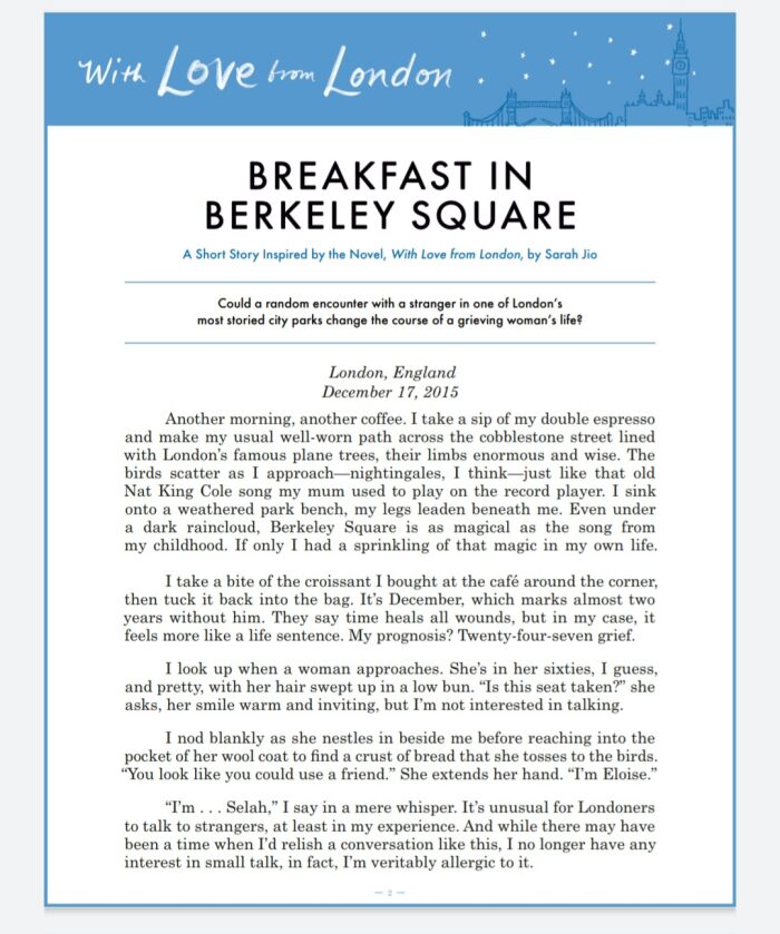 Breakfast In Berkeley Square