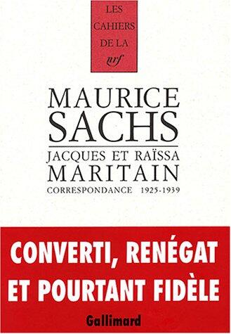Correspondance: Sachs et Maritain