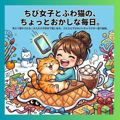 『ちび女子とふわ猫の、ちょっとおかしな毎日。』: 笑えて癒やされる！大人から子供まで楽しめる、コミカルでかわいいキャラクター塗り絵帖。