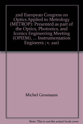 2nd European Congress on Optics Applied to Metrology: Presented as Part of the Optics, Photonics, and Iconics Engineering Meeting (V. 210)