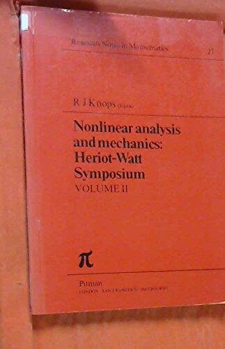 Nonlinear Analysis & Mechanics: Heriot-Watt Symposium, Vol. 2
