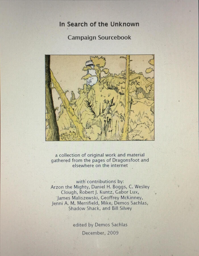In Search Of The Unknown Campaign Sourcebook