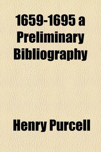 1659-1695 a Preliminary Bibliography