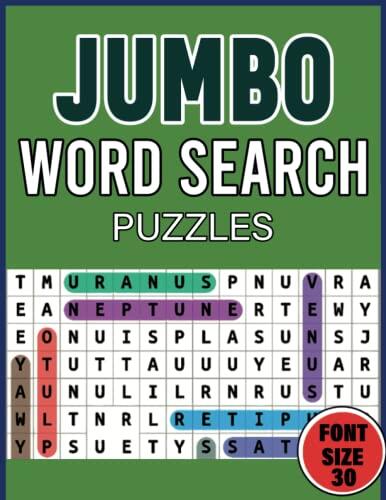 Jumbo Word Search Puzzles for Adults: Large Print Word Search Puzzle Book for Adults with Answers