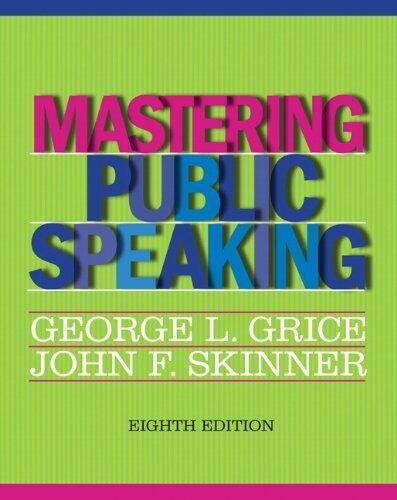 Mastering Public Speaking (8th Edition)