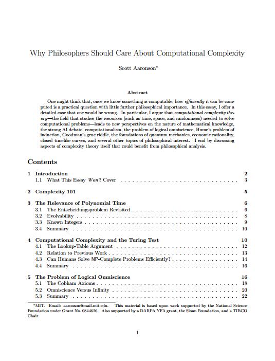 Why Philosophers Should Care About Computational Complexity