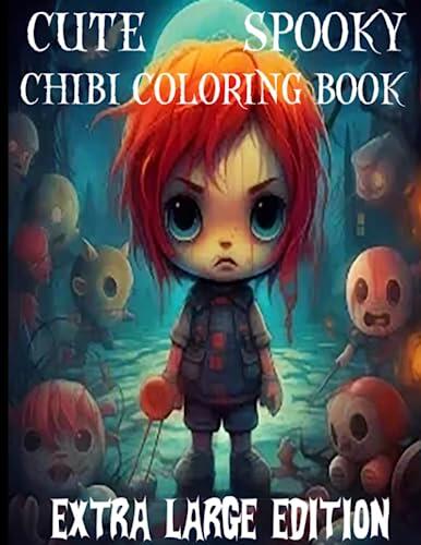 Creepy Chibis: A Cute Horror Coloring Book, Extra Large Edition: 105 Pages of Eerie Chibi Characters That Will Send Delightful Shivers Down Your Spine.