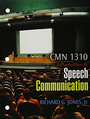Introduction to Speech Communication: CMN 1310