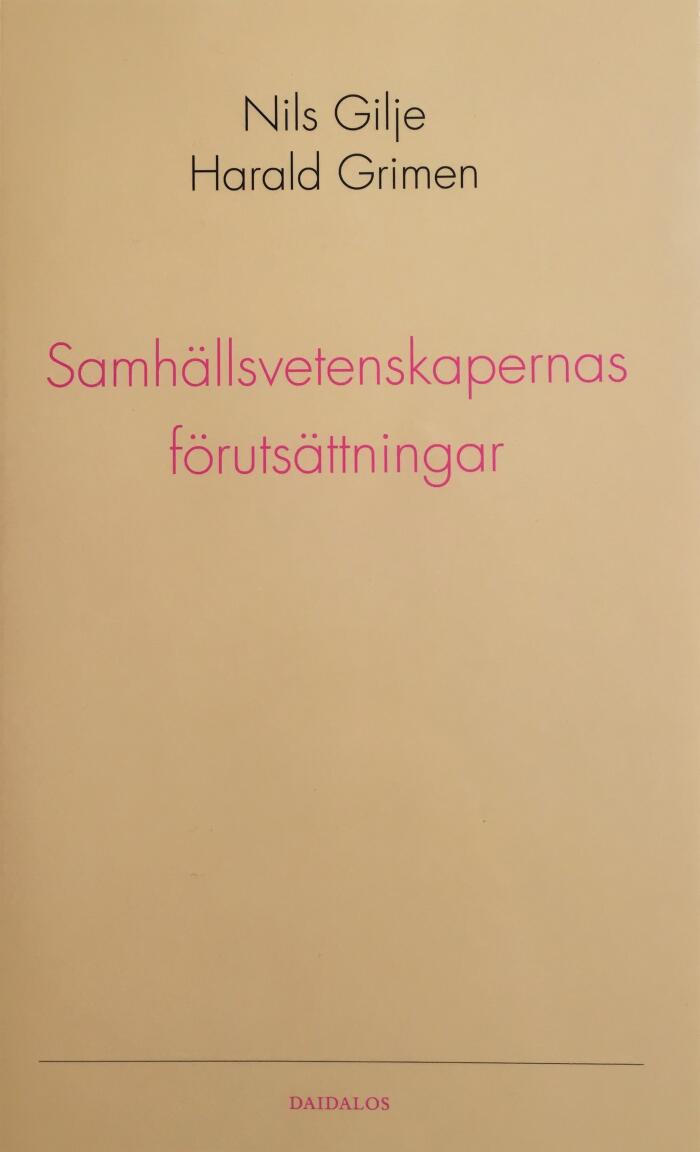 Samhällsvetenskapernas förutsättningar