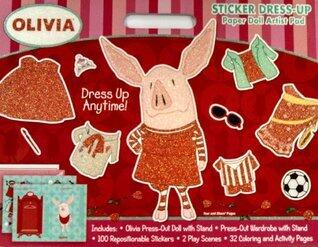 Olivia The Pig "Dress Up Anytime" Sticker Dress Up Paper Doll Artist Pad w/ 100 Stickers