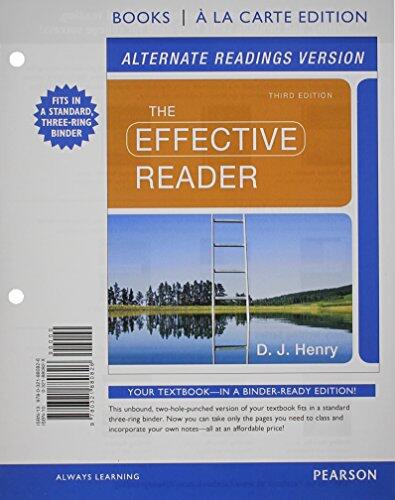 The Effective Reader (Alternate Edition, Books a La Carte Edition Plus MyReadingLab with eText - Access Card Package)